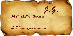 Jónás Gyoma névjegykártya